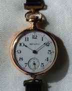 Hampden Molly Stark 14k transitional wristwatch circa 1908